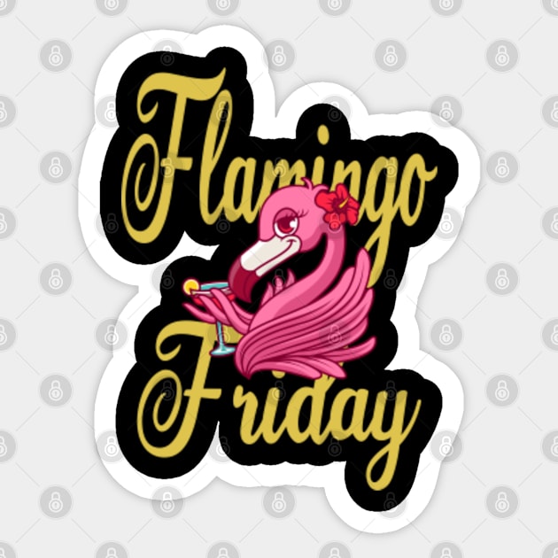 Flamingo Friday Sticker by FromBerlinGift